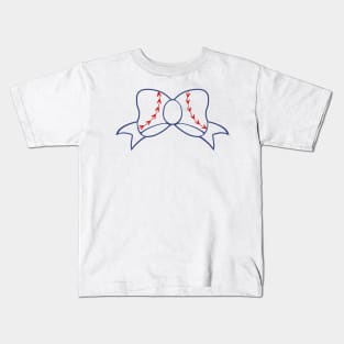 Baseball Bow Kids T-Shirt